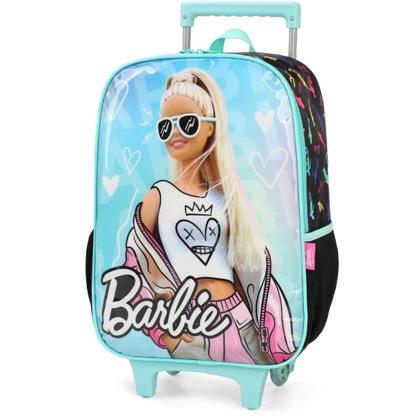 Imagem de Mochila Infantil com Rodinha Barbie Fashion G Verde Luxcel