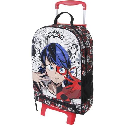 Imagem de Mochila Infantil com Rodinhas Miraculous Thermo G com Compartimento Térmico