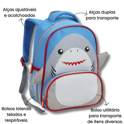 Imagem de Mochila Infantil Creche Escola 13" Zoop Bichos Animais Fofos