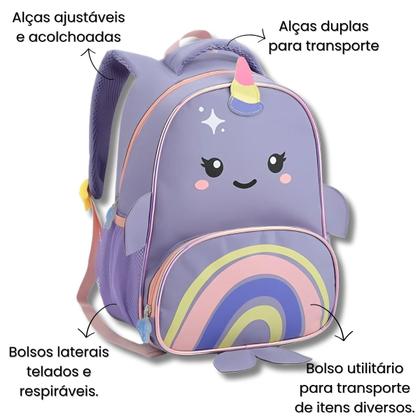 Imagem de Mochila Infantil Creche Escola 13" Zoop Bichos Animais Fofos