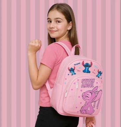 Imagem de Mochila Infantil De Costas Do Stitch Creche Escolar Menina