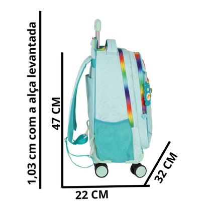 Imagem de Mochila infantil De Rodinha giro 360º Ursinhos Carinhosos Rodas 360º Grande