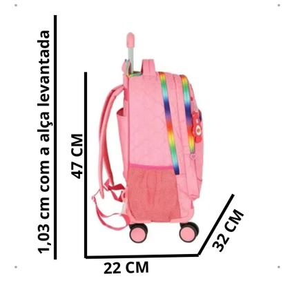 Imagem de Mochila infantil De Rodinha giro 360º Ursinhos Carinhosos Rodas 360º Grande