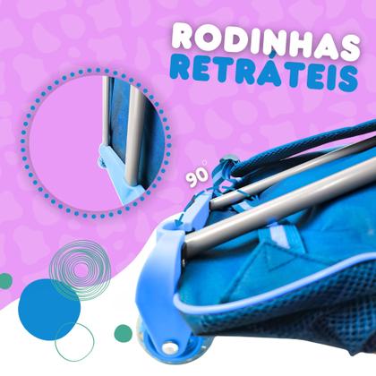 Imagem de Mochila Infantil Escolar Bolsa Menina Menino Com Rodinha
