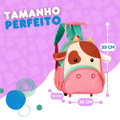 Imagem de Mochila Infantil Escolar Bolsa Menina Menino Com Rodinha
