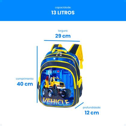 Imagem de Mochila Infantil Escolar Costas Bolsa Organizadora Reforçada