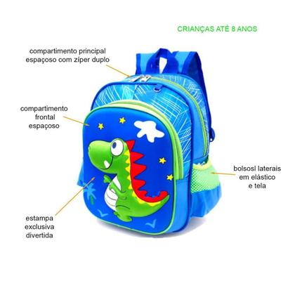 Imagem de Mochila Infantil Escolar Dinossauro 01931