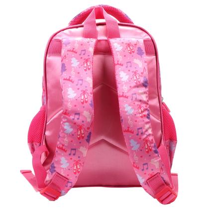 Imagem de Mochila infantil escolar e passeio ballerina bailarina em cetim+eva 3d