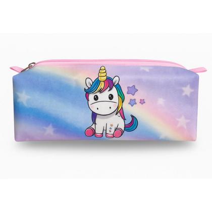 Imagem de Mochila Infantil Escolar Feminina Juvenil + Estojo + Lancheira Bolsa Térmica