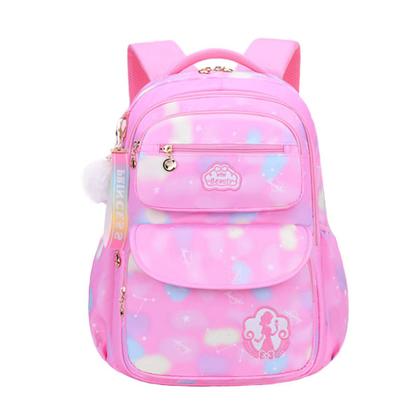 Imagem de Mochila Infantil Escolar Grande Colorida Meninas Porta Lapis Caneta Estilo Fichario Espaço Notebook