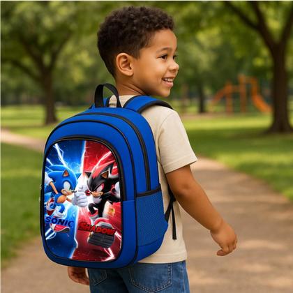 Imagem de Mochila Infantil Escolar Meninos Masculino Criança Bolsa com Estojo Grande e Lancheira Térmica
