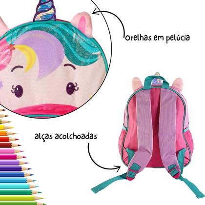 Imagem de Mochila Infantil Escolar Passeio de Costas Menino Menina