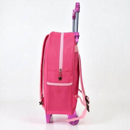 Imagem de Mochila Infantil Escolar Rodinha Menina + Estojo