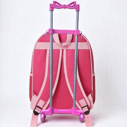 Imagem de Mochila Infantil Escolar Rodinha Menina + Estojo