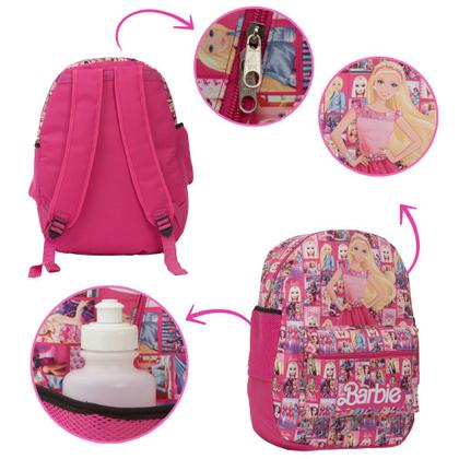 Imagem de Mochila Infantil Feminina Barbie Costas Juvenil Passeio Rosa