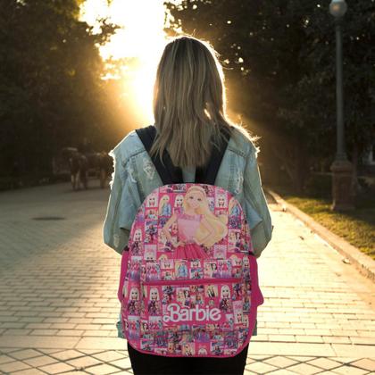 Imagem de Mochila Infantil Feminina Barbie Costas Juvenil Passeio Rosa
