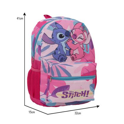 Imagem de Mochila Infantil Feminina Escolar Stitch Costas Envio 24 Hrs