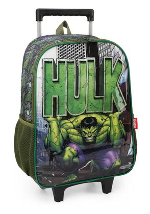Imagem de Mochila Infantil Hulk Rodinhas - Luxcel - Preto