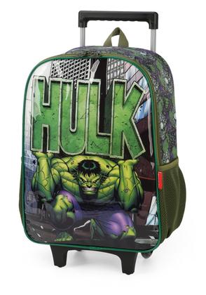 Imagem de Mochila Infantil Hulk Rodinhas - Luxcel - Preto