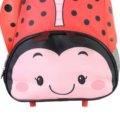 Imagem de Mochila Infantil Joaninha Fofinha com Alça e com Rodinhas