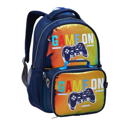 Imagem de Mochila Infantil Juvenil Menina Menino Escolar Com Lancheira Removível