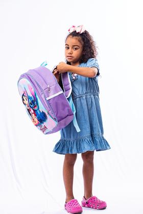 Imagem de Mochila Infantil Kit Escolar Lilo Stitch Menina + Lancheira + Estojo