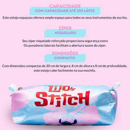 Imagem de Mochila Infantil Kit Escolar Lilo Stitch Menina + Lancheira + Estojo