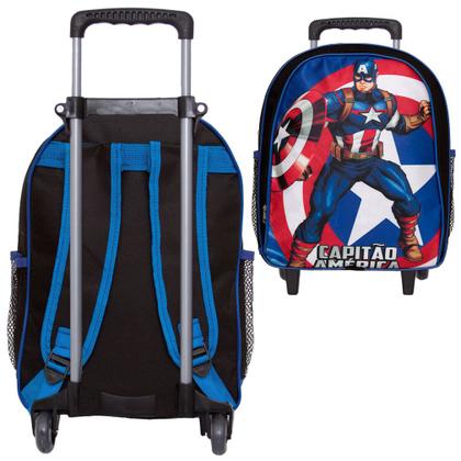 Imagem de Mochila Infantil Masculina Rodinha Capitão América Toys 2U