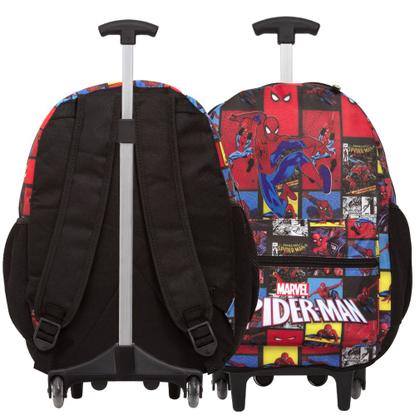 Imagem de Mochila Infantil Masculina Rodinha Spider Man Juvenil Grande