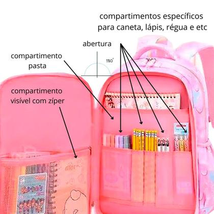Imagem de Mochila Infantil Menina Escola Fg105