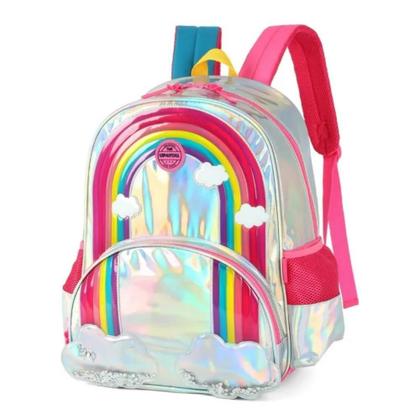 Imagem de Mochila Infantil Meninas Escolar Passeio Arco-Iris Up4You