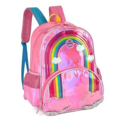 Imagem de Mochila Infantil Meninas Escolar Passeio Arco-Iris Up4You