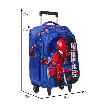 Imagem de Mochila Infantil Menino Homem Aranha 3D Rodinha Toys 2U