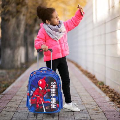 Imagem de Mochila Infantil Menino Homem Aranha 3D Rodinha Toys 2U