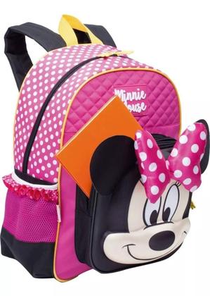 Imagem de Mochila Infantil Minnie Alto Relevo Costas Rosa Tam M 19y Sestini