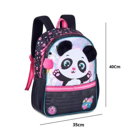 Imagem de Mochila Infantil Panda Escolar Costas Juvenil Passeio Clio Style