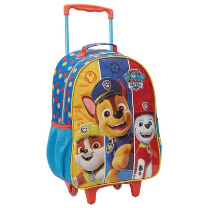 Imagem de Mochila Infantil Patrulha Canina Mala Escolar Rodinhas Azul