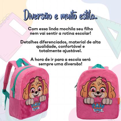 Imagem de Mochila Infantil Patrulha Canina Skye Creche Passeio Tam G