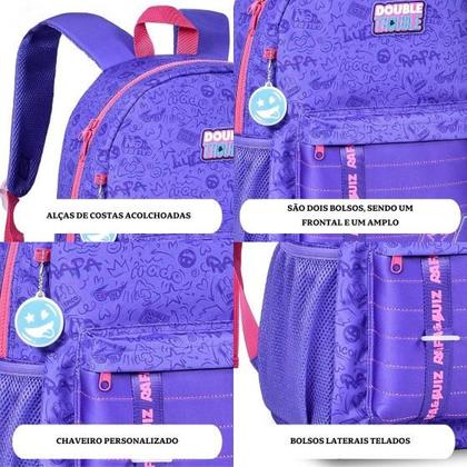 Imagem de Mochila Infantil Rafa E Luiz Roxa - Clio