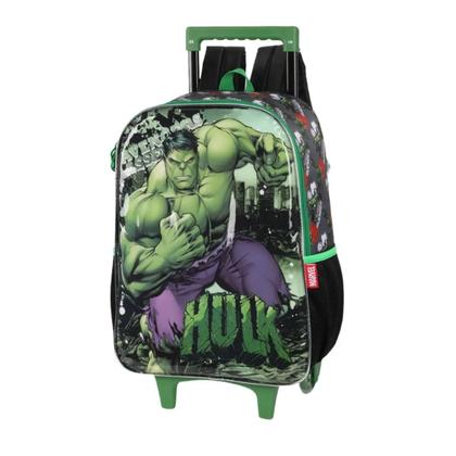 Imagem de Mochila Infantil Rodinhas Com Alça Hulk Luxcel Verde