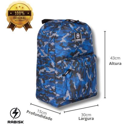 Imagem de Mochila Juvenil Impermeável Rabisk Camuflada RK2439