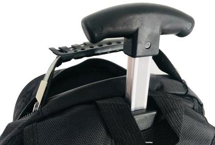 Imagem de Mochila Juvenil Masculina/Feminina De Rodinhas Escolar Reforçada Preta