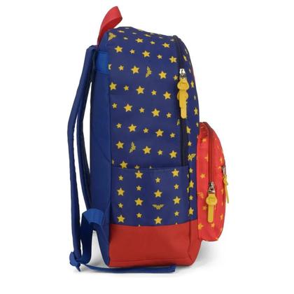 Imagem de Mochila Juvenil Mulher Maravilha Azul Grande Wonder Original Luxcel