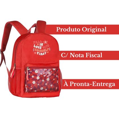 Imagem de Mochila Juvenil Para Passeio Trabalho e Escola Feminina e Masculina Com Bolso Lateral Para Guardar Garrafa Clio