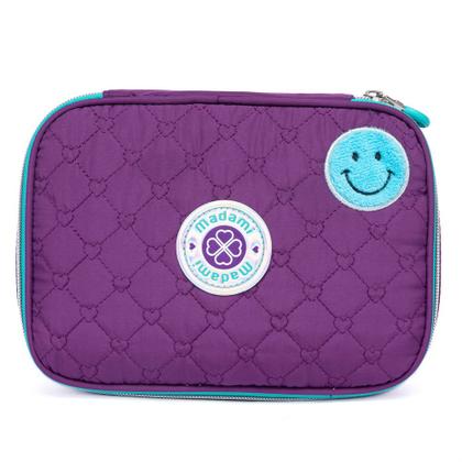 Imagem de Mochila Juvenil Rodinha Estojo Lancheira Escolar Menina