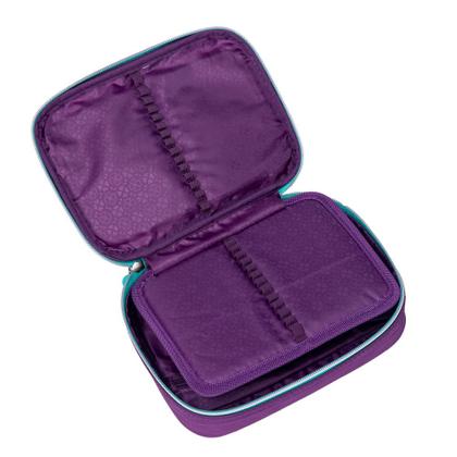 Imagem de Mochila Juvenil Rodinha Estojo Lancheira Escolar Menina