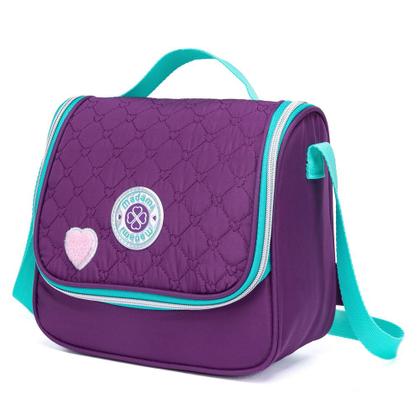 Imagem de Mochila Juvenil Rodinha Estojo Lancheira Escolar Menina