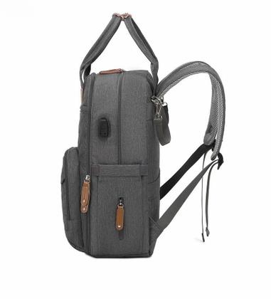 Imagem de Mochila Land Luxury Com Usb Cor Cinza-escuro