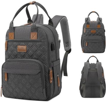 Imagem de Mochila Land Luxury Com Usb Cor Cinza-escuro