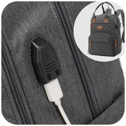 Imagem de Mochila Land Luxury Com Usb Cor Cinza-escuro